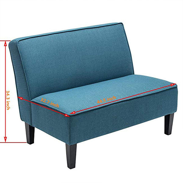 Ebern Designs Anneluise 44.49'' Armless Loveseat Wayfair